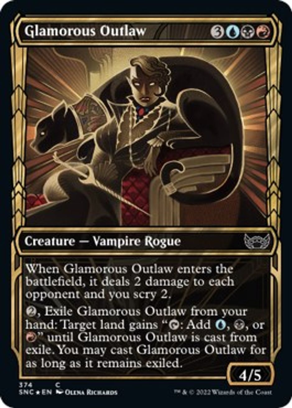 Glamorous Outlaw (Gilded Foil) Streets of New Capenna Magic The