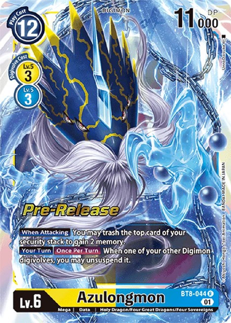 Azulongmon New Awakening PreRelease Cards Digimon Card Game