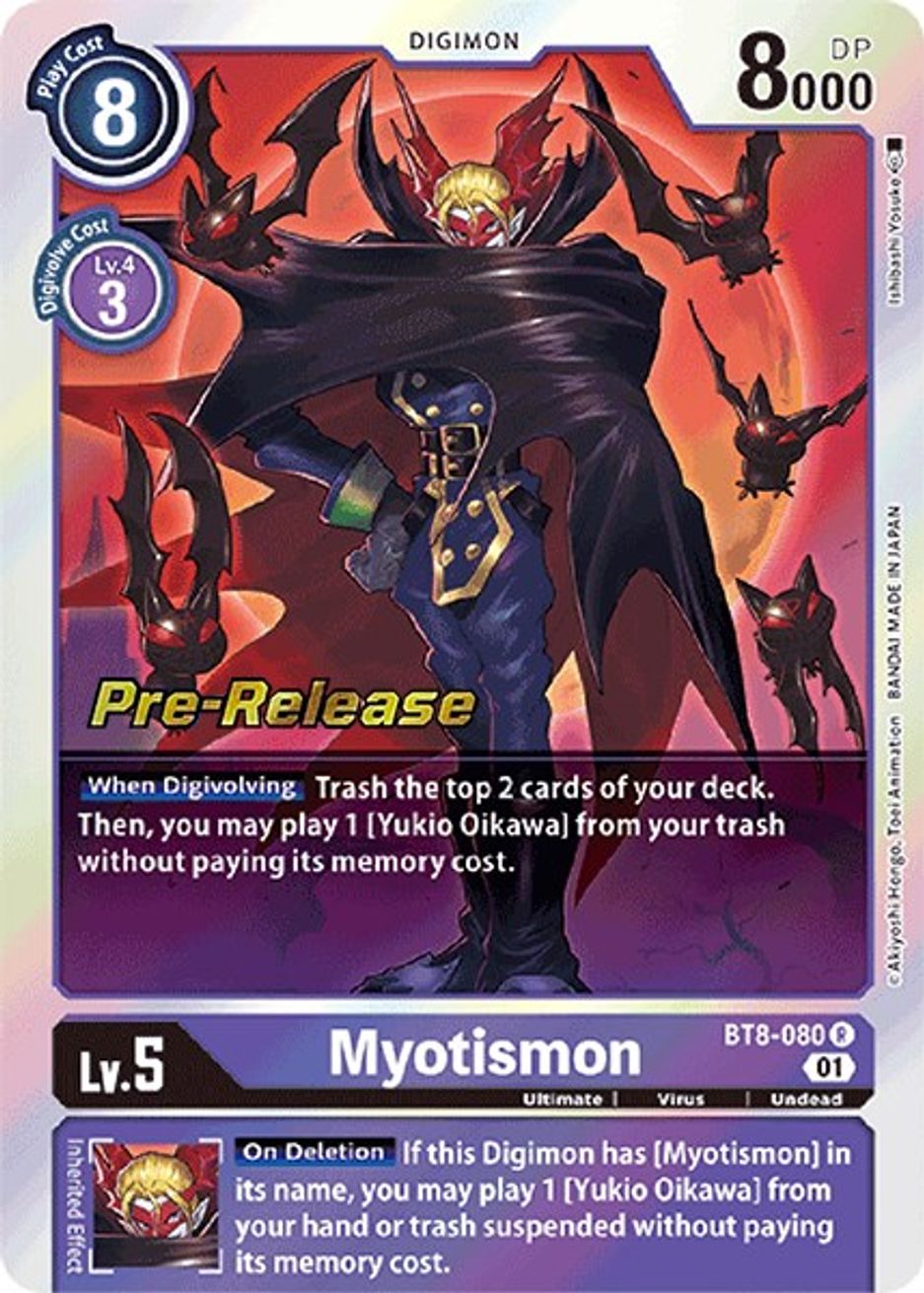 Myotismon New Awakening PreRelease Cards Digimon Card Game