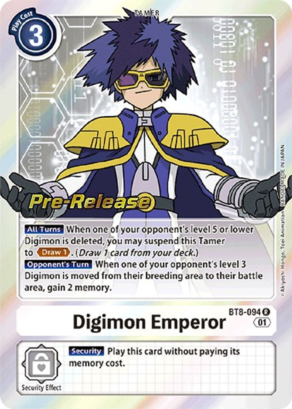 Digimon Emperor New Awakening PreRelease Cards Digimon Card Game