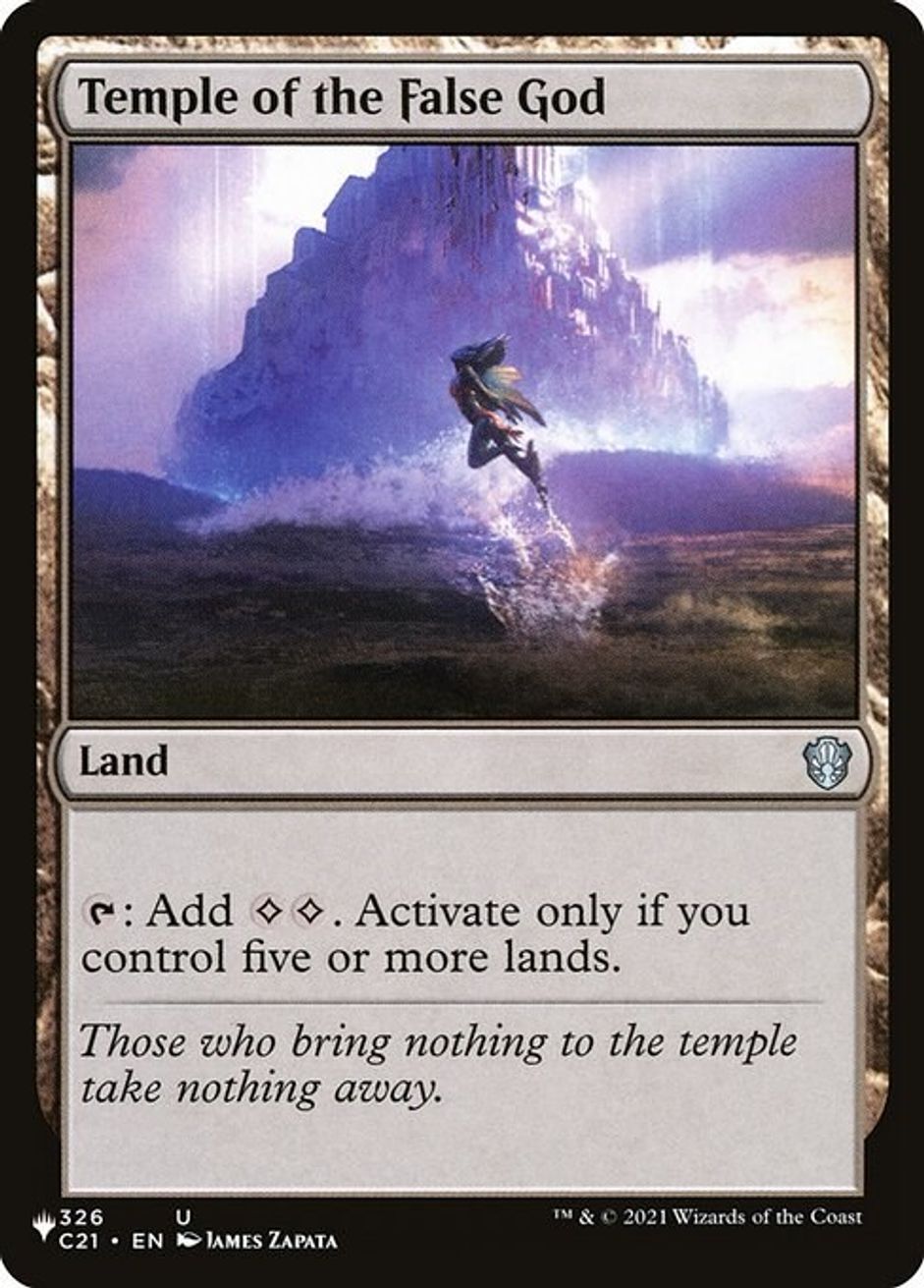 Temple of the False God (C21) Secret Lair Commander Heads I Win, Tails You Lose Magic The