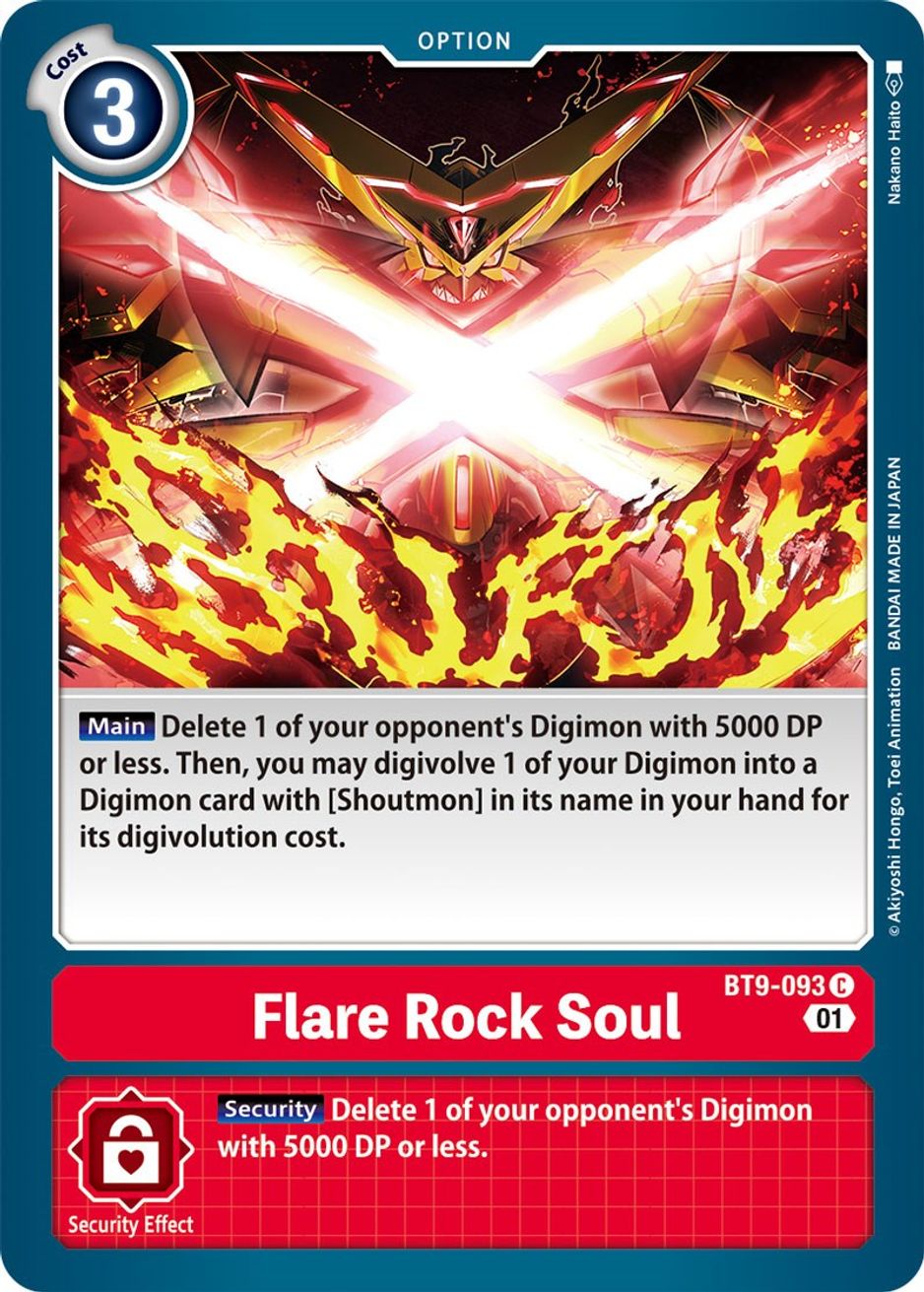 Flare Rock Soul X Record Digimon Card Game