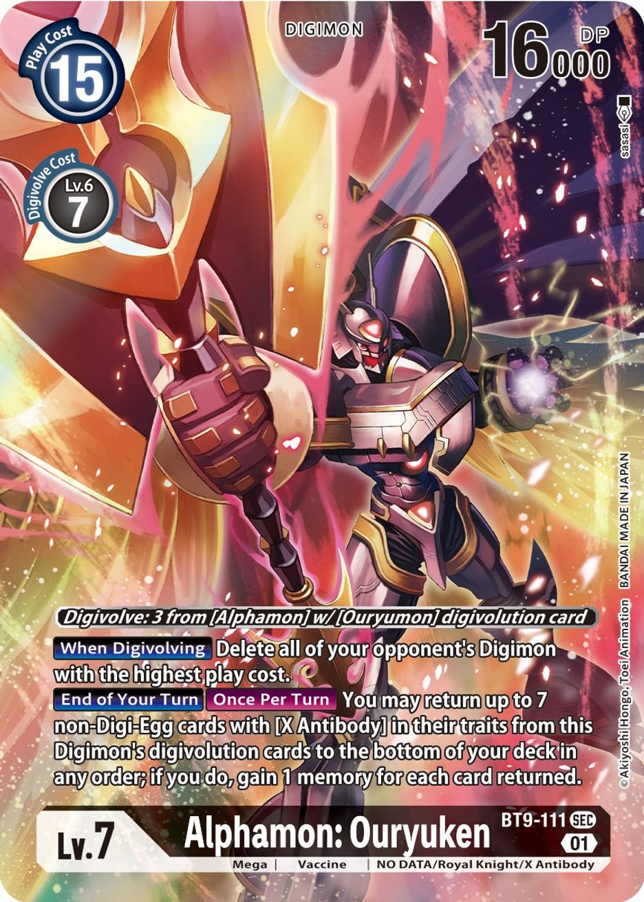 Alphamon Ouryuken (Alternate Art) X Record Digimon Card Game