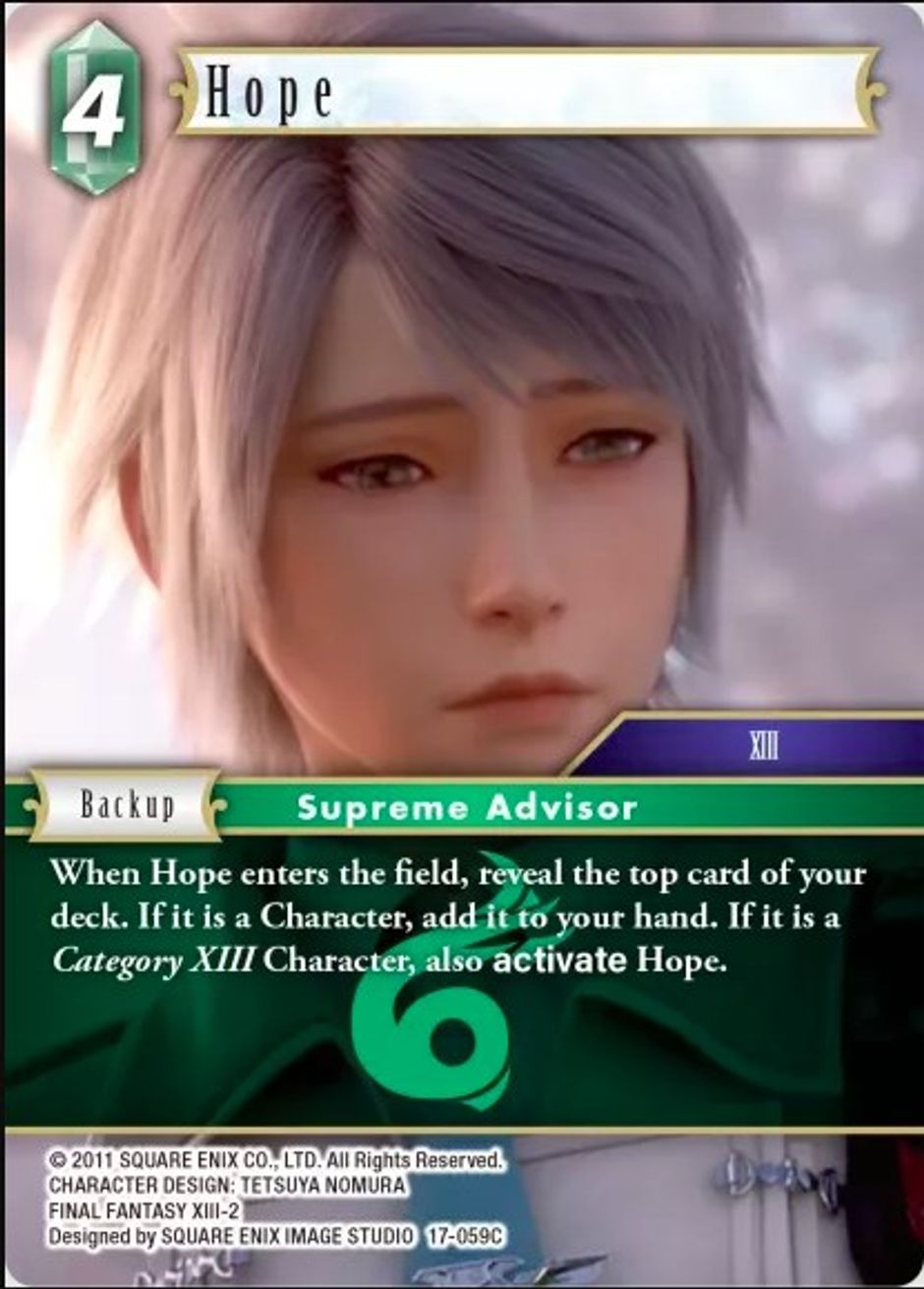 Hope Rebellion's Call Final Fantasy TCG