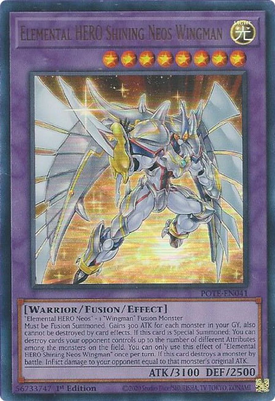 Elemental Hero Shining Neos Wingman Power Of The Elements Yugioh 2962