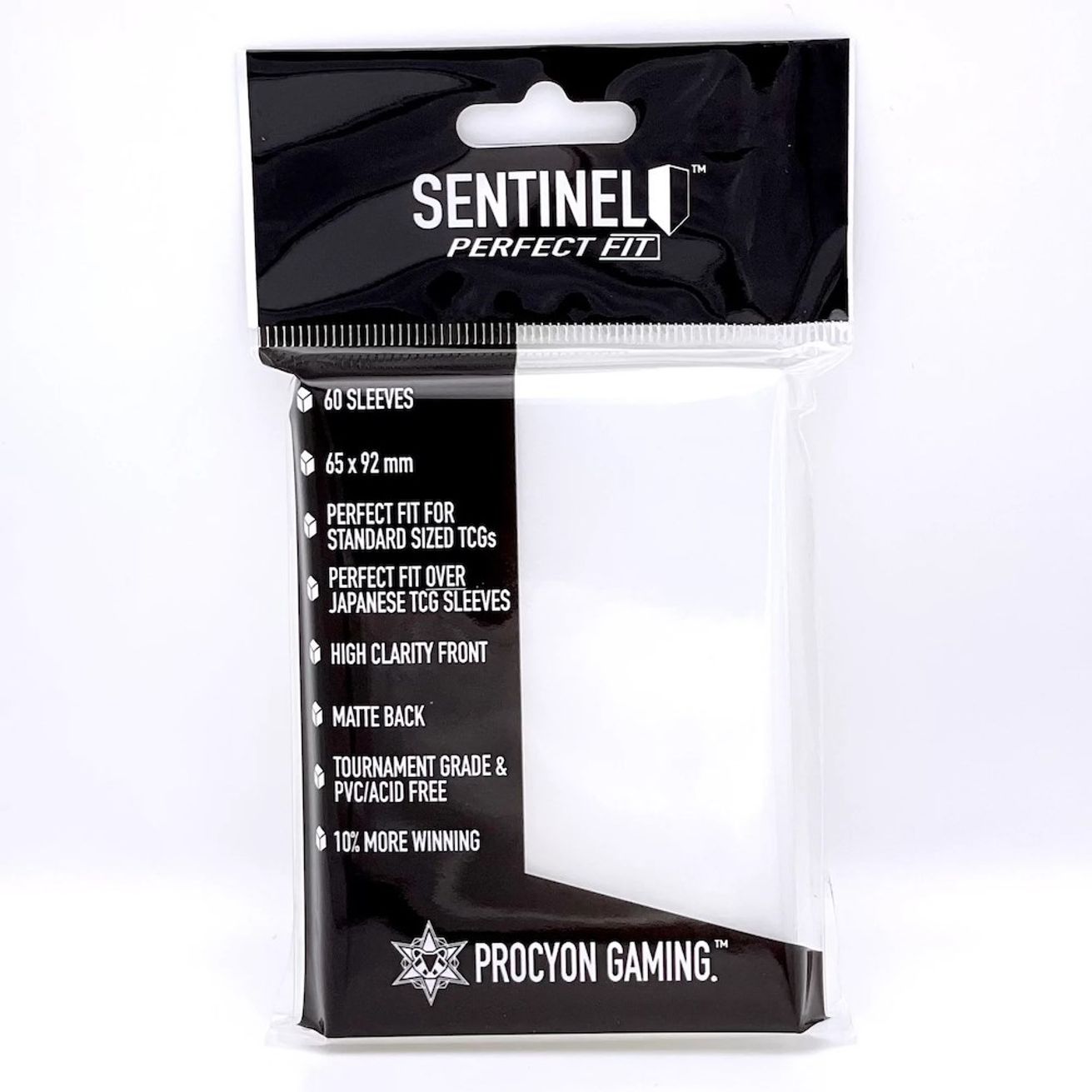 Sentinel Perfect Fit Sleeves Clear (60Pack) Procyon Gaming Card
