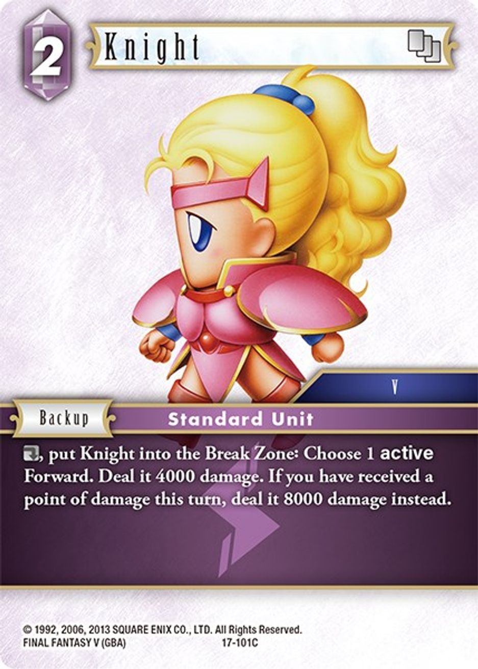 Knight (101) Rebellion's Call Final Fantasy TCG