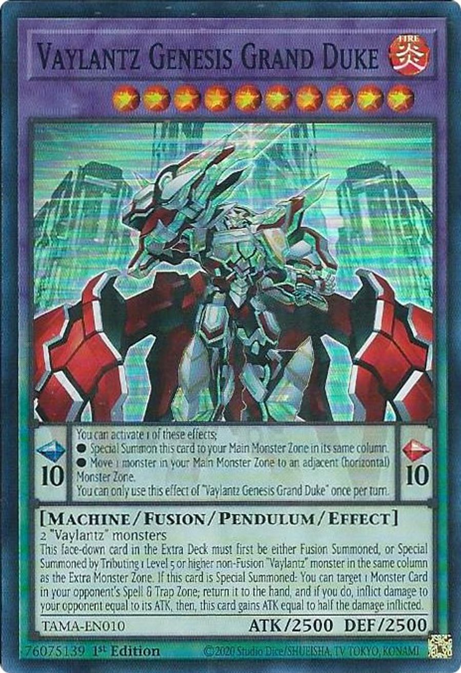 Vaylantz Genesis Grand Duke Tactical Masters YuGiOh