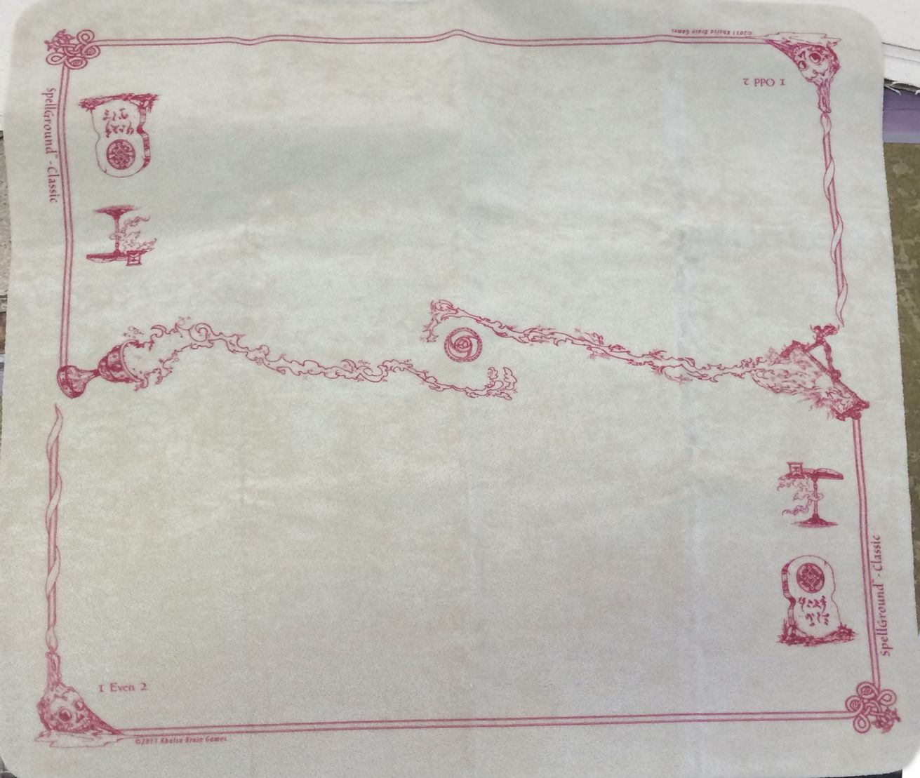 SpellGround Playmat Limited Edition Ivory with Maroon SpellGround Playmats Playmats