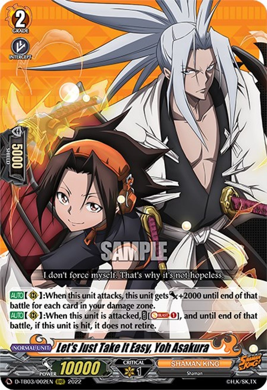 Let's Just Take It Easy, Yoh Asakura DTB03 Shaman King Cardfight