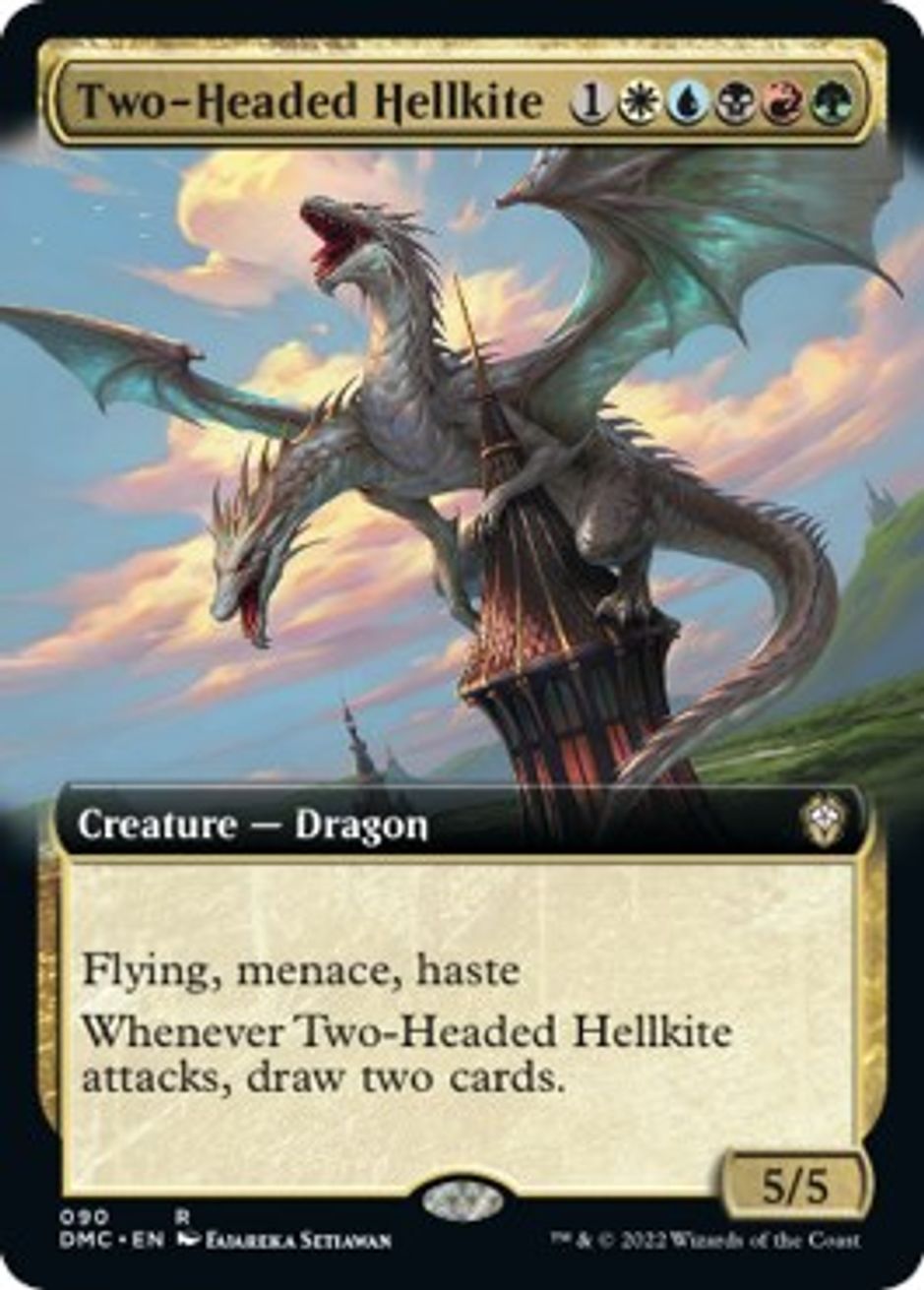 TwoHeaded Hellkite (Extended Art) Commander Dominaria United