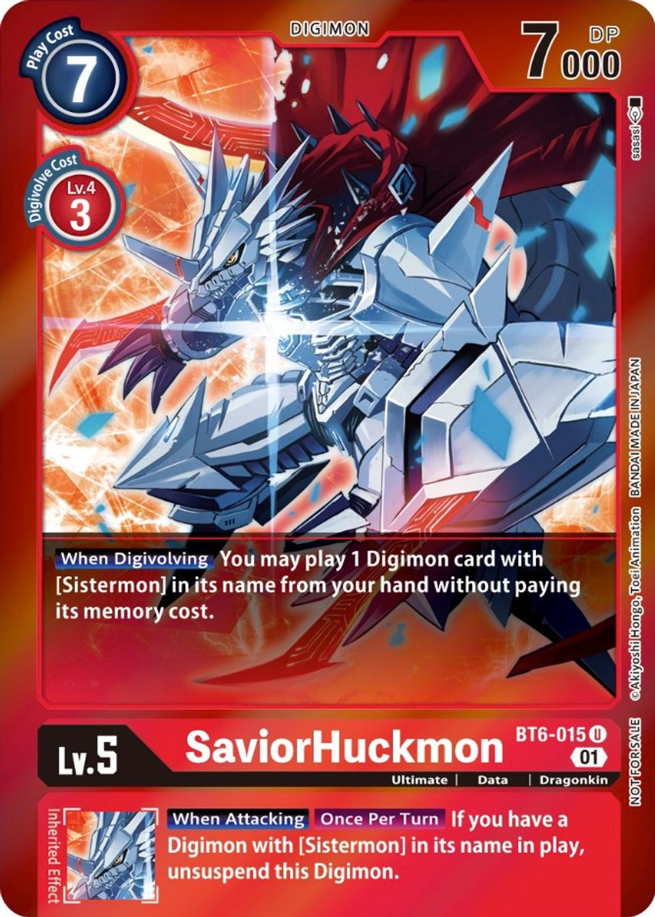 SaviorHuckmon (Event Pack 3) Double Diamond Digimon Card Game