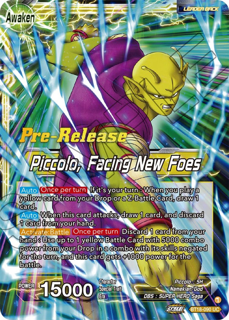 Piccolo // Piccolo, Facing New Foes Dawn of the ZLegends PreRelease Cards Dragon Ball