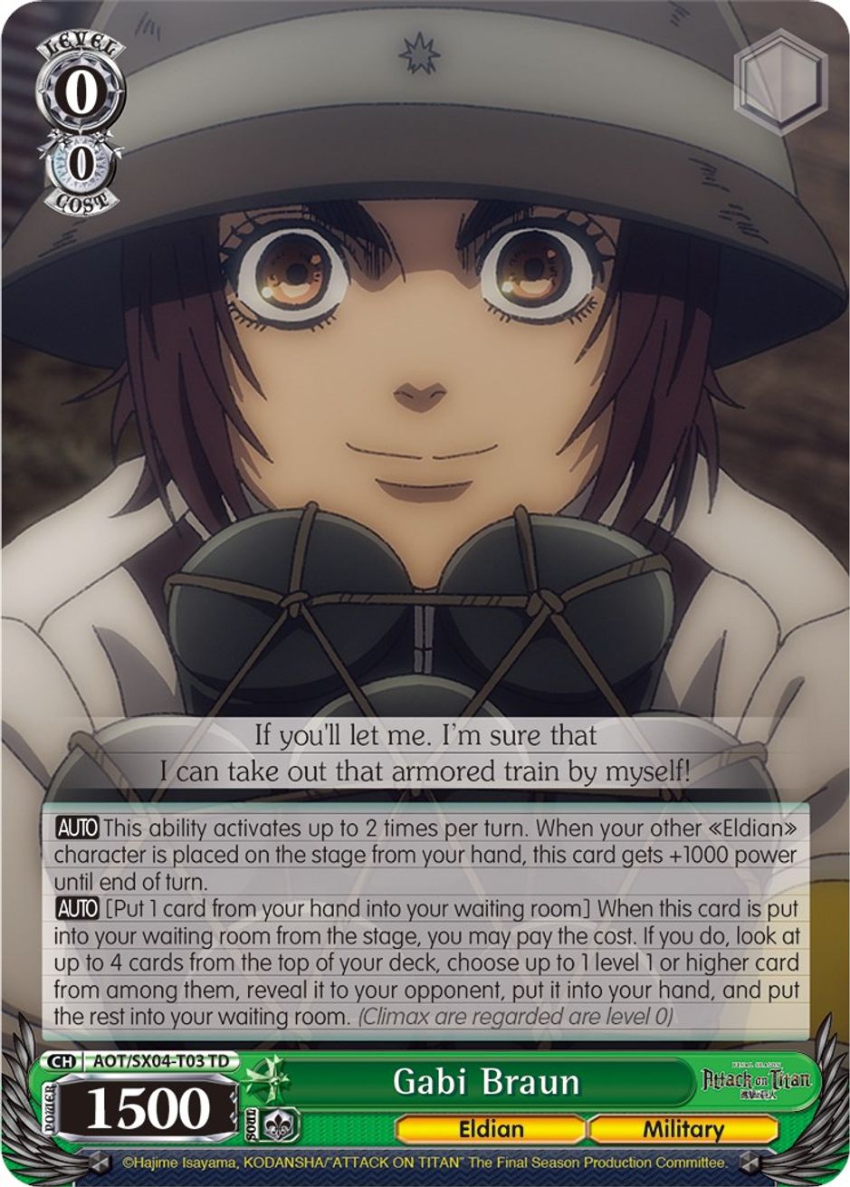 Attack on Titan: Final Season - TCG Sammlung (Weiss Schwarz) (Gebraucht) in Gelterkinden für CHF