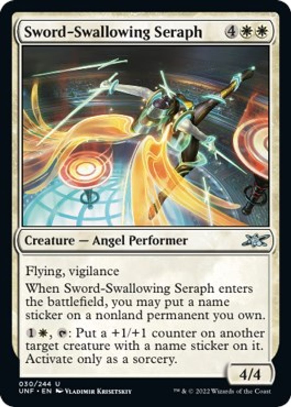 SwordSwallowing Seraph Unfinity Magic The Gathering