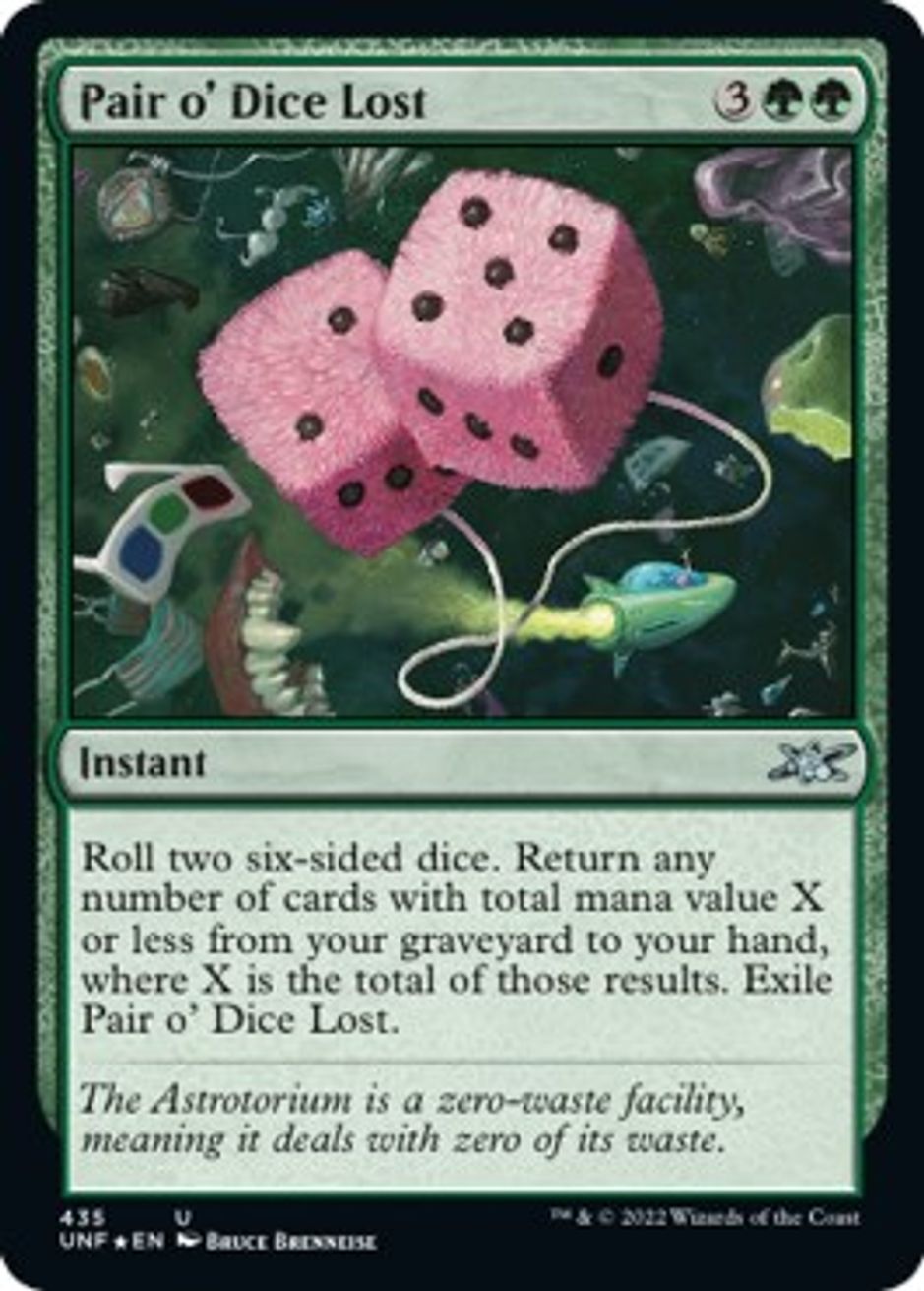Pair o' Dice Lost (Galaxy Foil) Unfinity Magic The Gathering