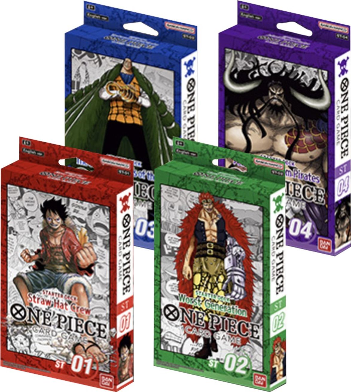 Starter Decks 1-4 [Set of 4] - Starter Deck 1: Straw Hat Crew - One ...