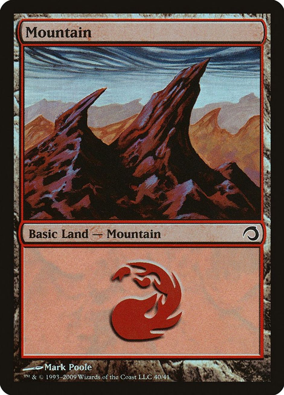 Mountain (40) Premium Deck Series Slivers Magic The Gathering
