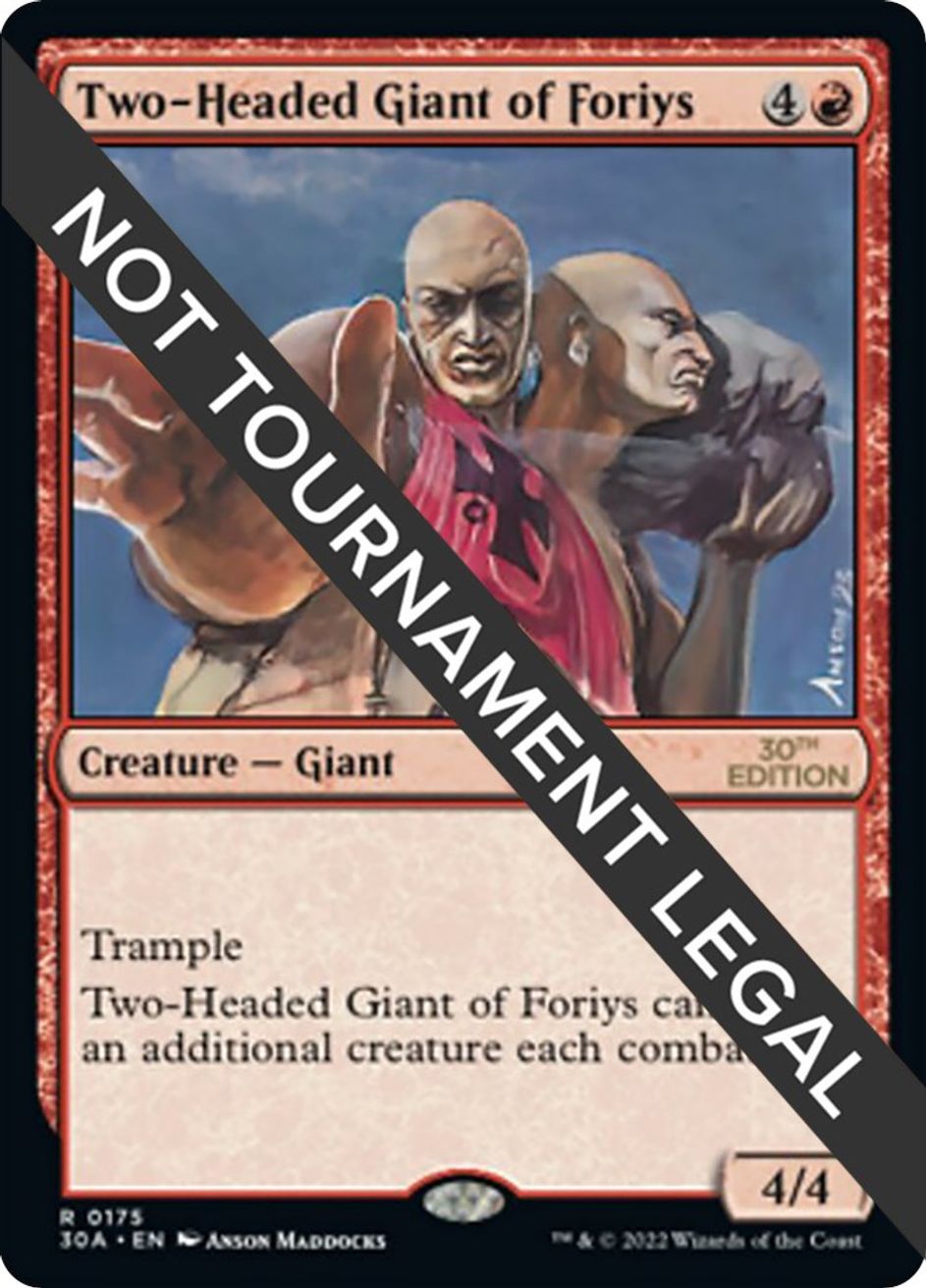 TwoHeaded Giant of Foriys 30th Anniversary Edition Magic The Gathering