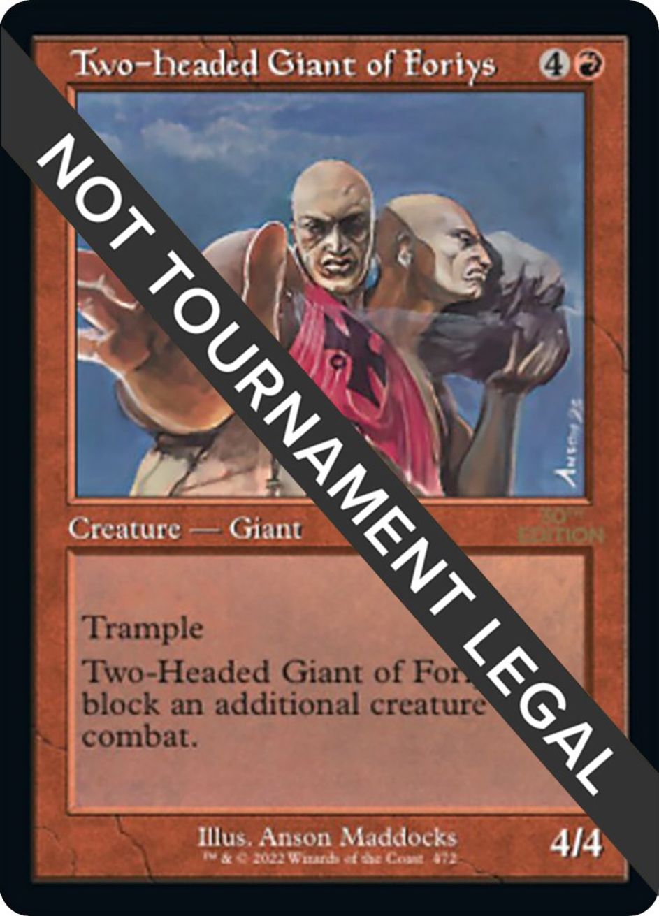 TwoHeaded Giant of Foriys (Retro Frame) 30th Anniversary Edition Magic The Gathering