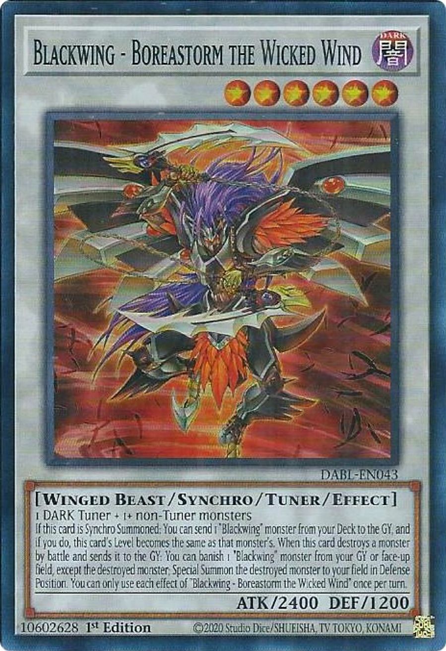 Blackwing Boreastorm the Wicked Wind Darkwing Blast YuGiOh