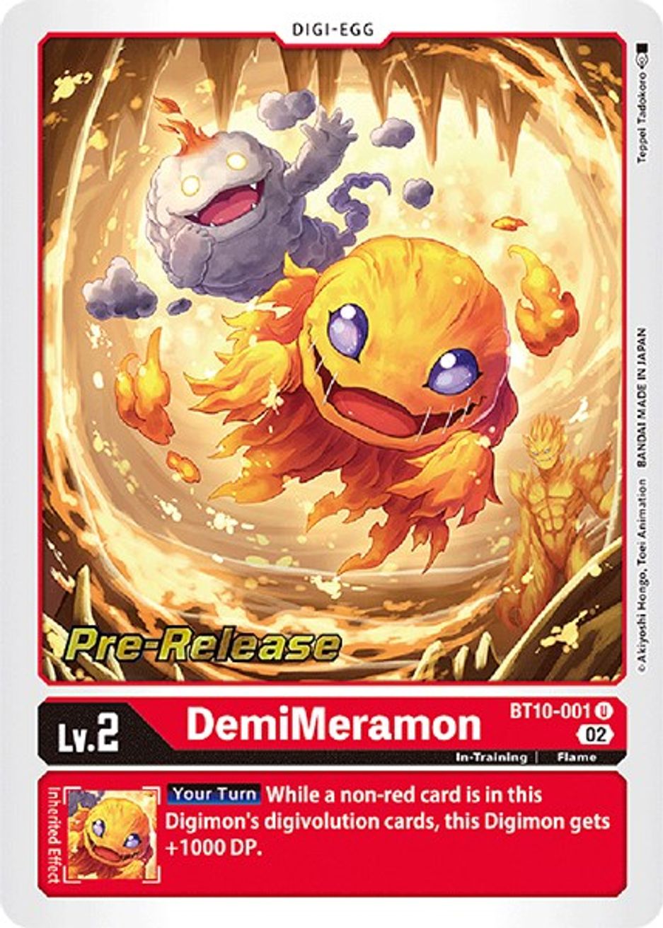 DemiMeramon Xros Encounter PreRelease Cards Digimon Card Game