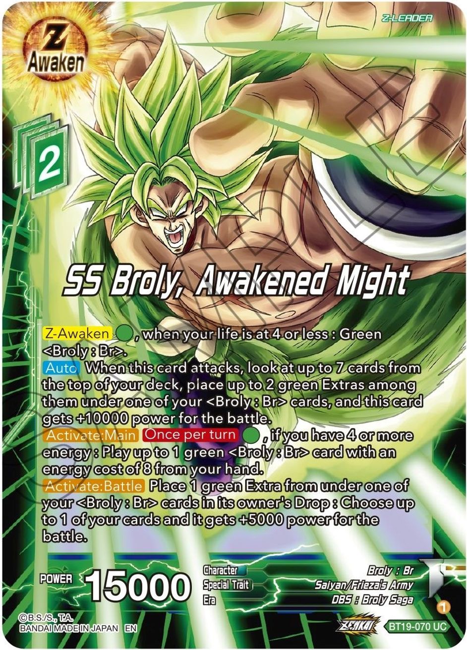 SS Broly, Awakened Might Fighter's Ambition Dragon Ball Super Masters