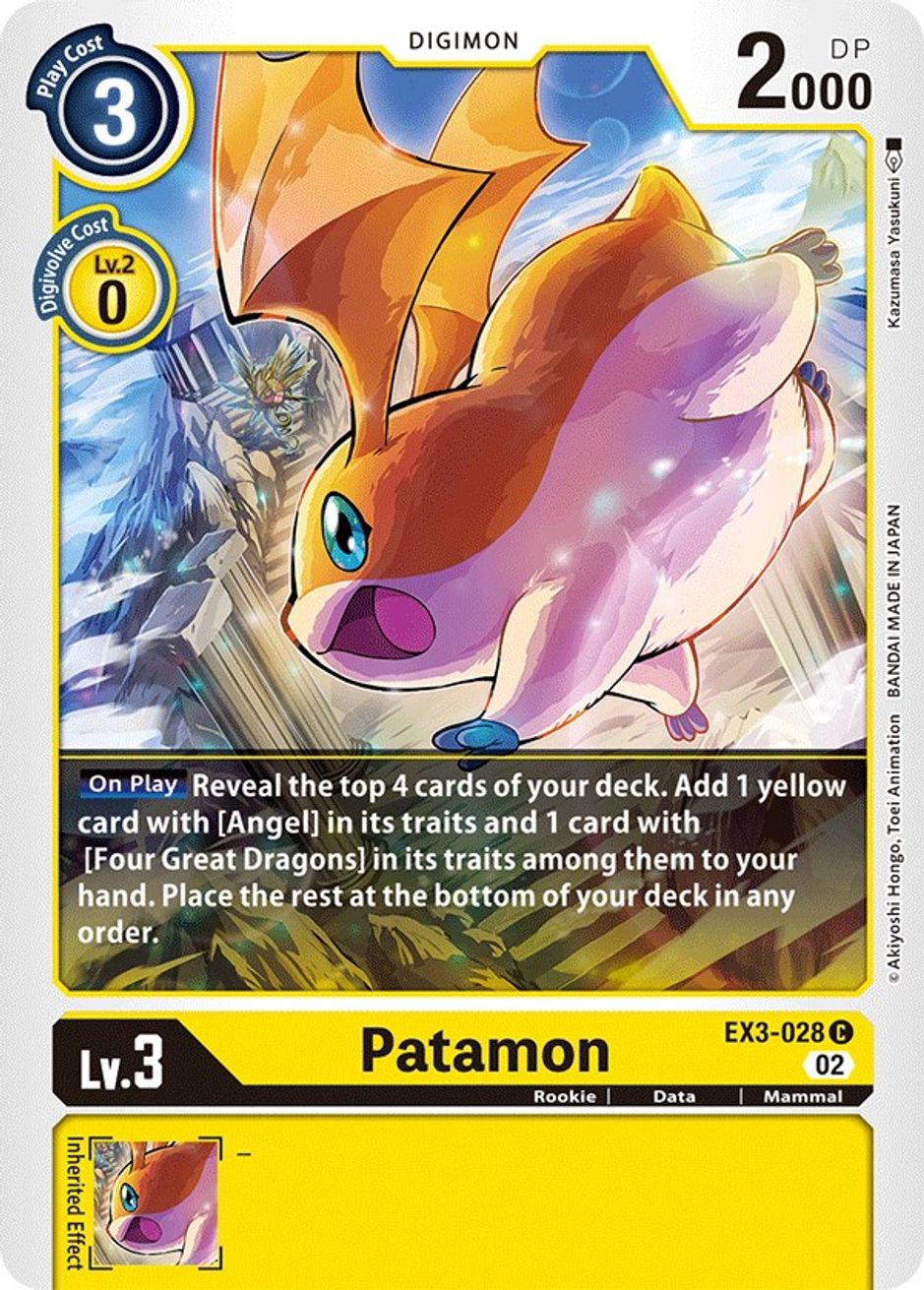 Patamon Draconic Roar Digimon Card Game 7374