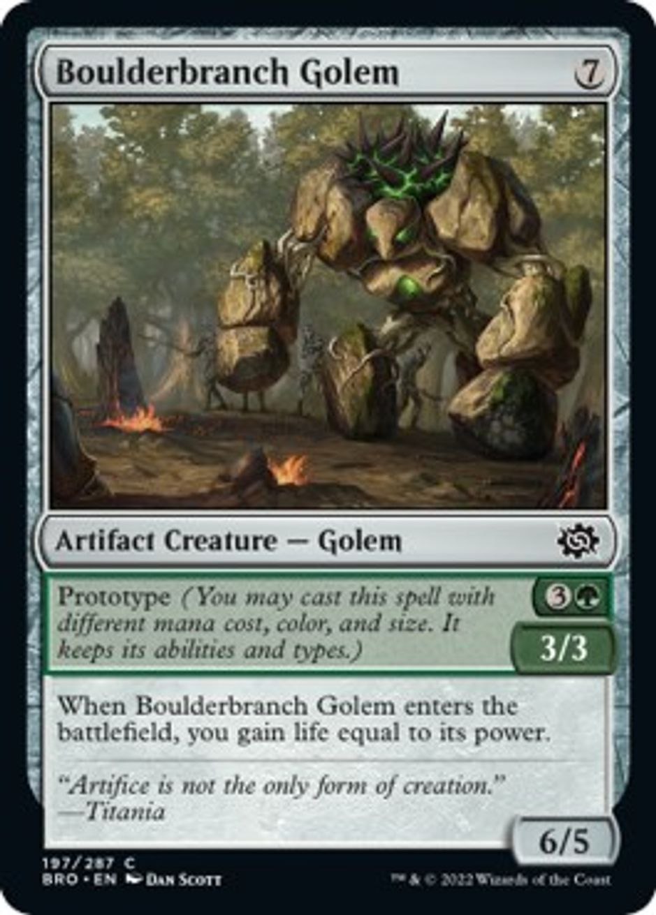Boulderbranch Golem The Brothers' War Magic The Gathering