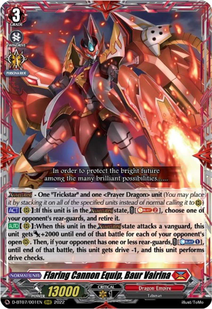 Flaring Cannon Equip, Baur Vairina Raging Flames Against Emerald Storm Cardfight Vanguard