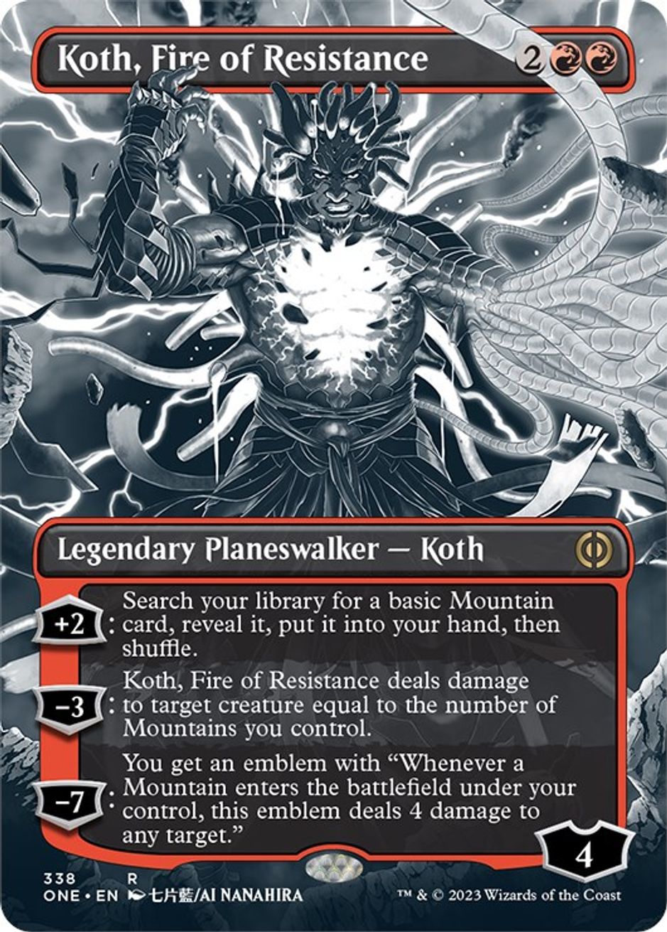Koth Fire Of Resistance Borderless Phyrexia All Will Be One 