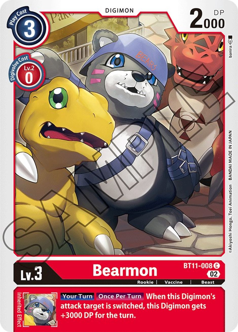Bearmon Dimensional Phase Digimon Card Game