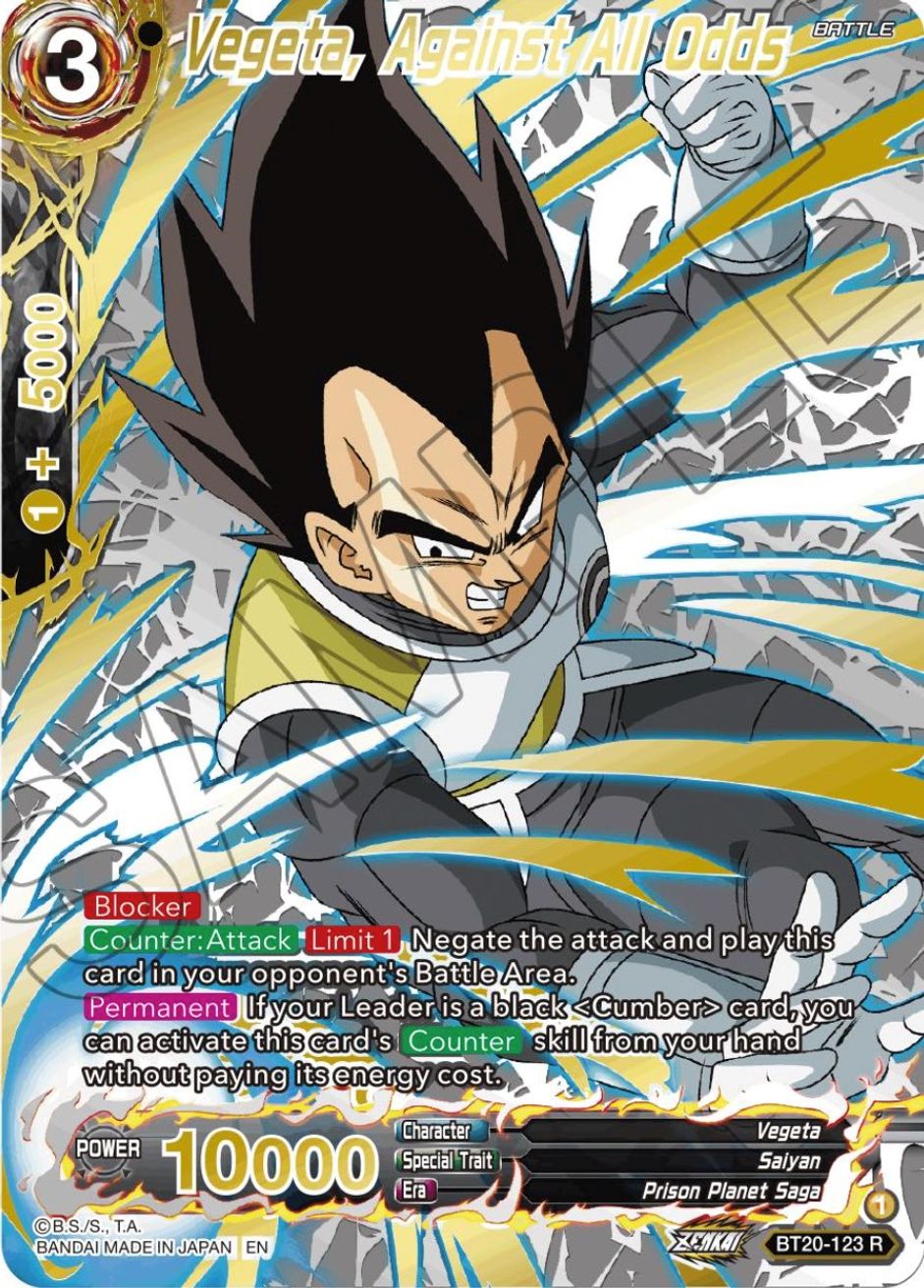 Vegeta Against All Odds Gold Stamped Power Absorbed Dragon Ball