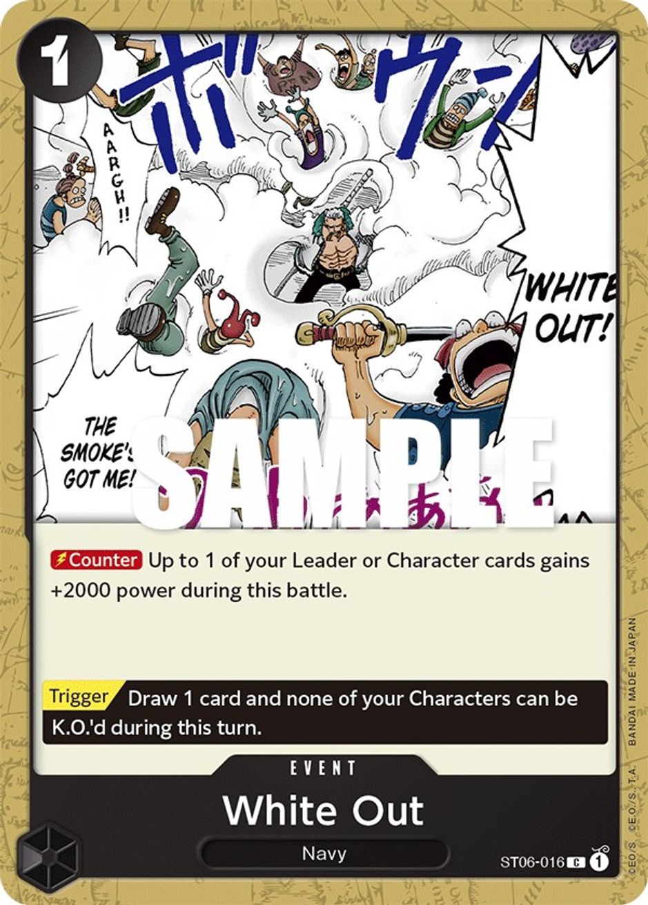 White Out Starter Deck 6 Absolute Justice One Piece Card Game