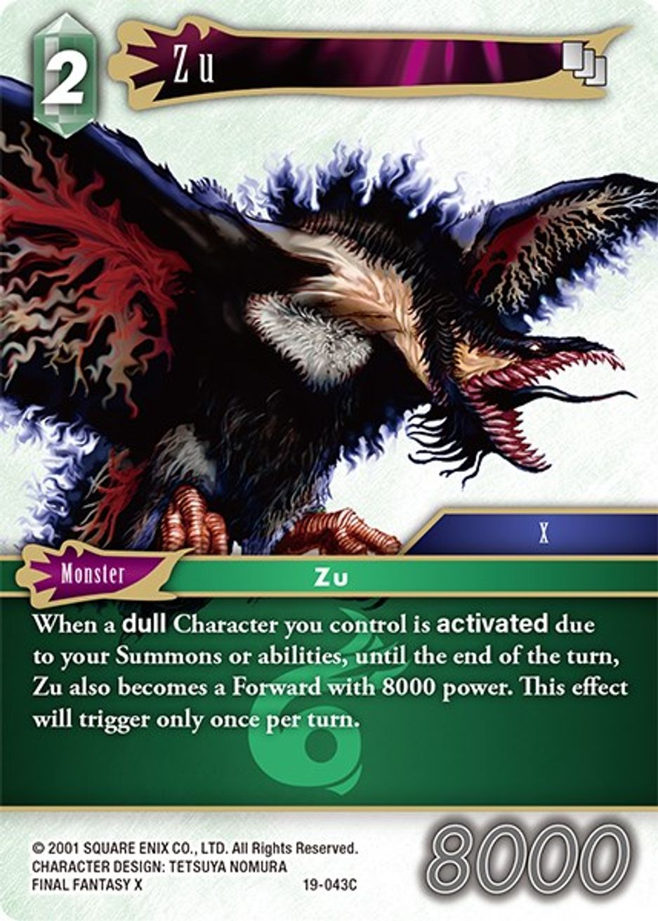 Zu From Nightmares Final Fantasy TCG