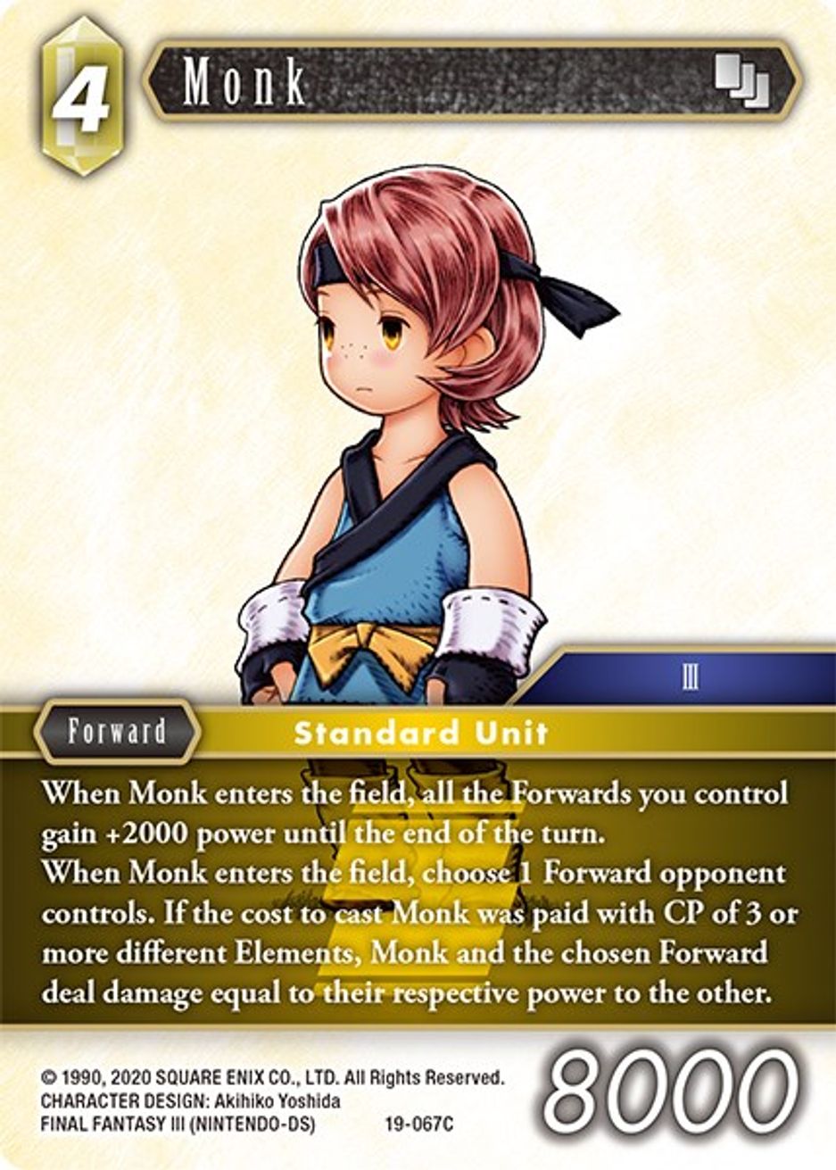 Monk (19067C) From Nightmares Final Fantasy TCG