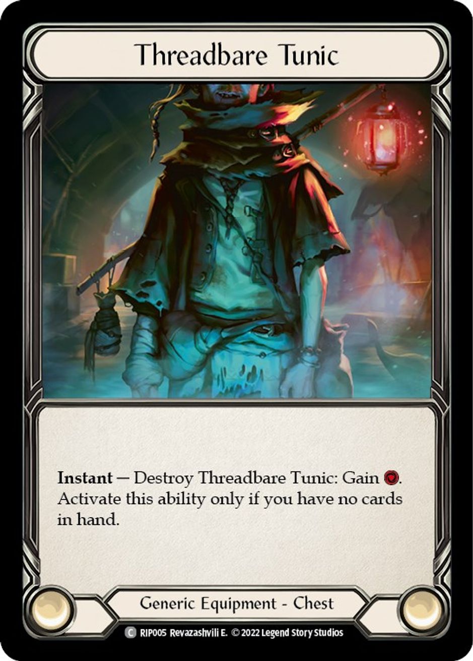 Threadbare Tunic - Blitz Deck: Outsiders - Riptide - Flesh And Blood TCG