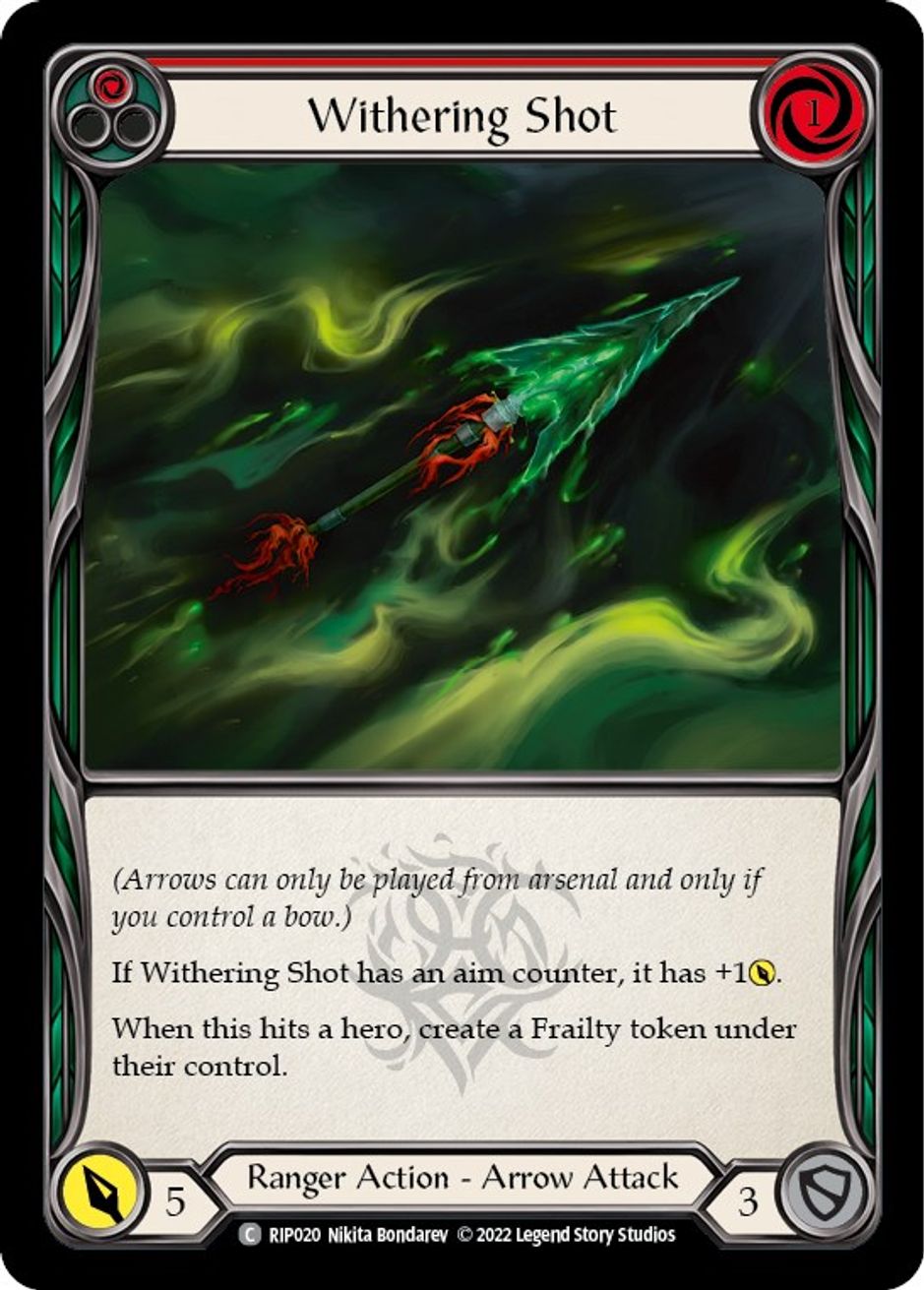 Withering Shot (Red) - Blitz Deck: Outsiders - Riptide - Flesh and ...