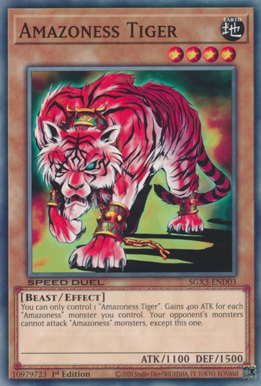 Amazoness Tiger Speed Duel GX Duelists of Shadows YuGiOh