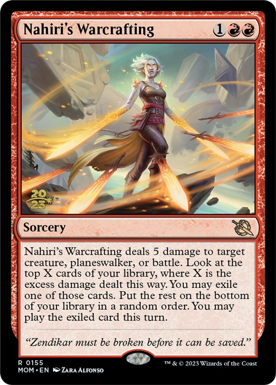 Nahiri's Warcrafting Prerelease Cards Magic The Gathering