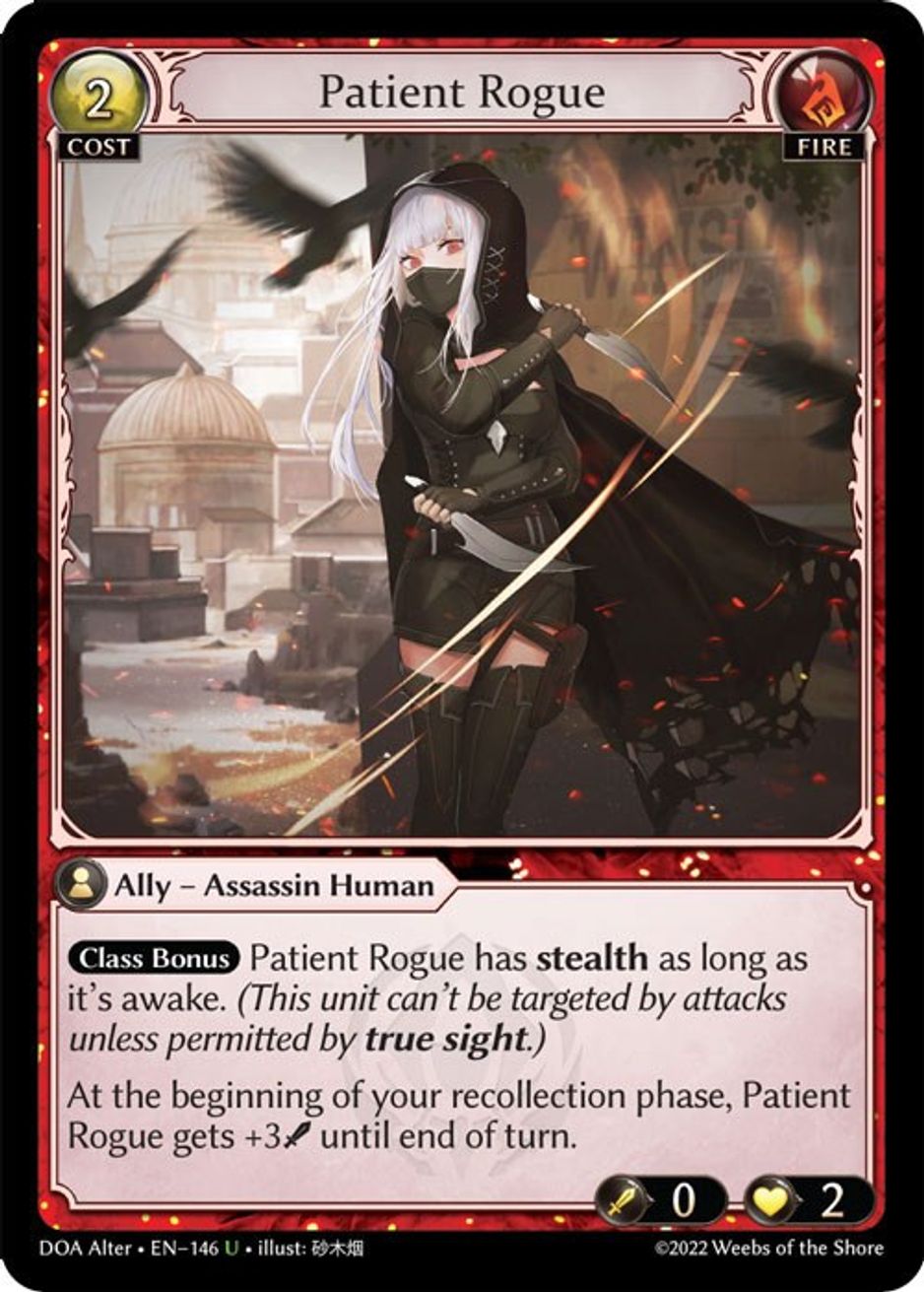 Patient Rogue Dawn of Ashes Alter Edition Grand Archive TCG