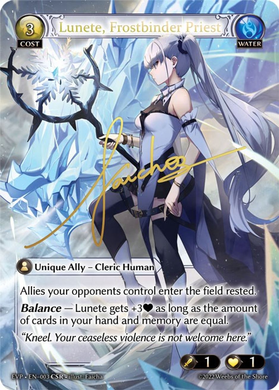 Frostbinder Priest Dawn of Ashes Event Pack Grand Archive TCG