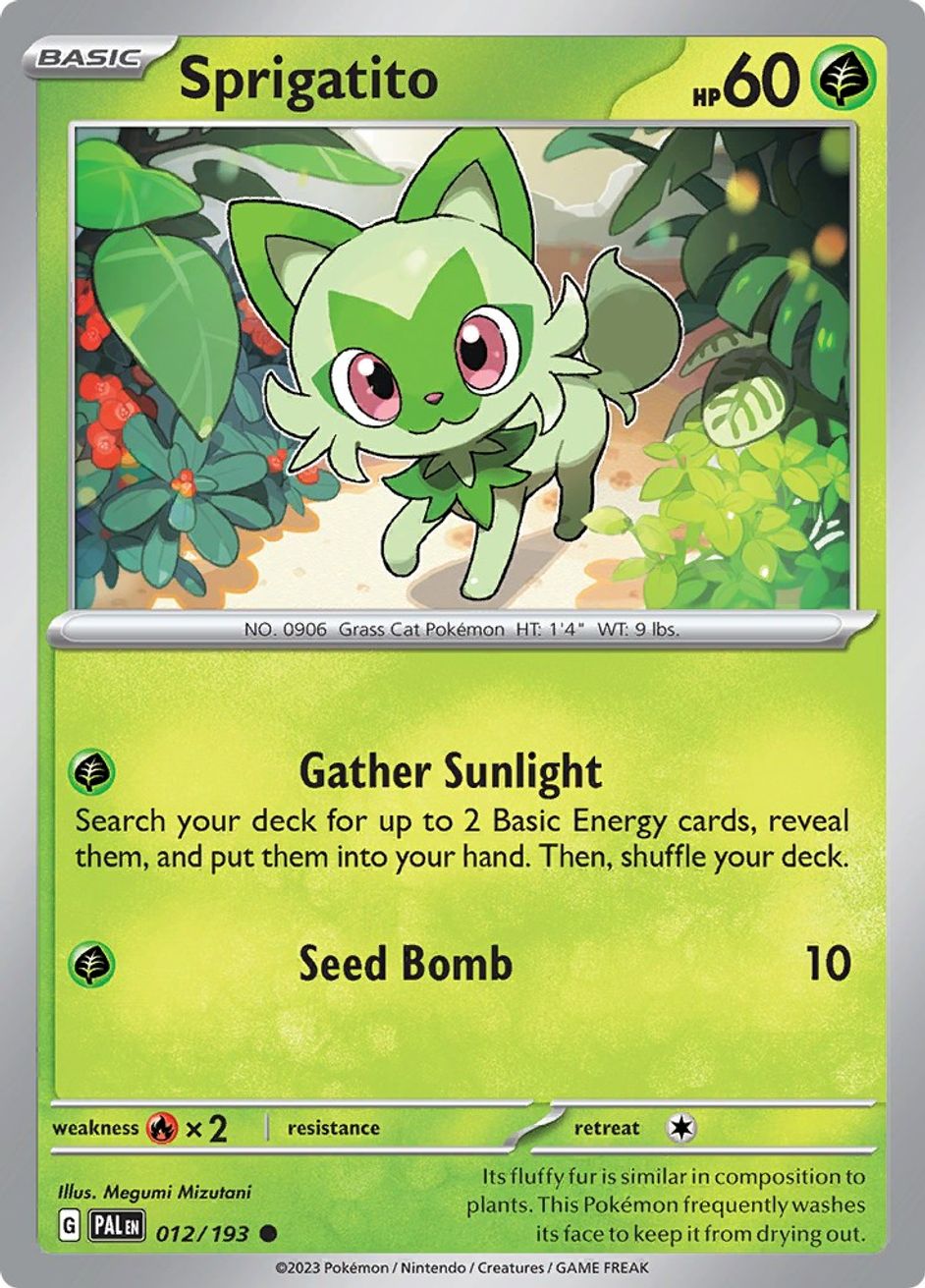 Sprigatito - 012/193 - SV02: Paldea Evolved - Pokemon