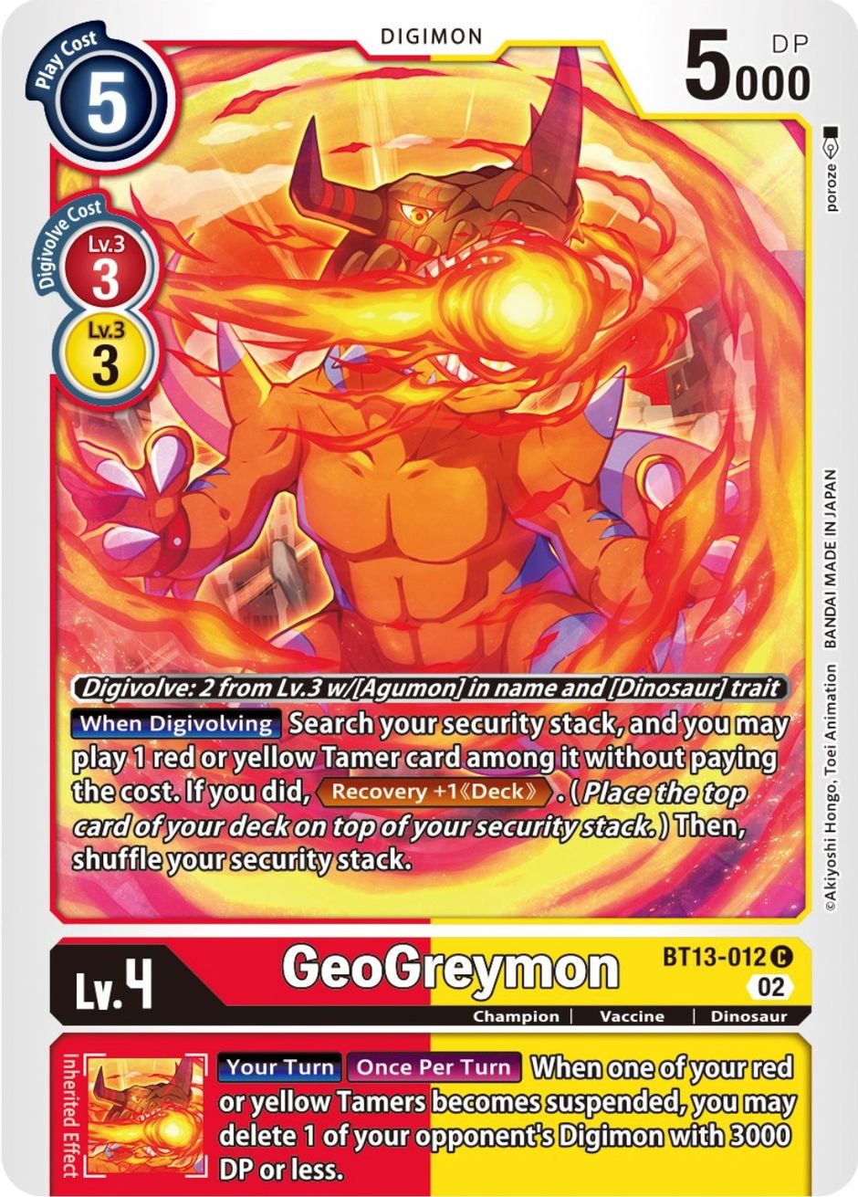 Geogreymon - Versus Royal Knights - Digimon Card Game