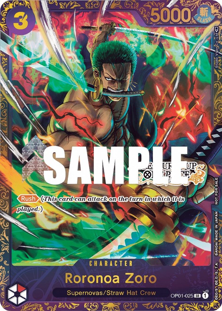 Roronoa Zoro - OP01-025 (Treasure Cup) - One Piece Promotion Cards ...
