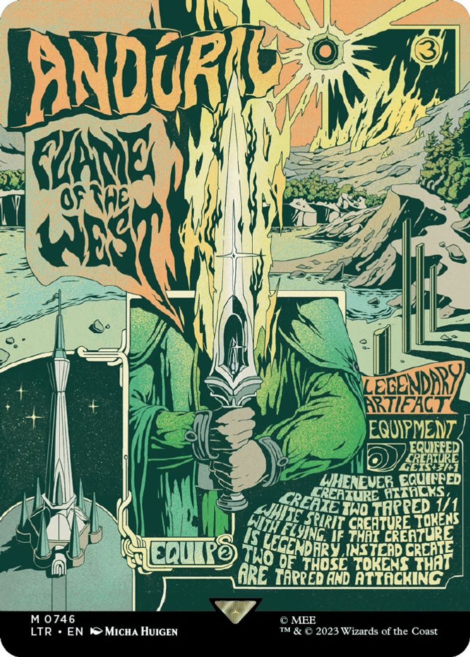 Anduril, Flame of the West (Borderless Poster) - Universes Beyond: The ...