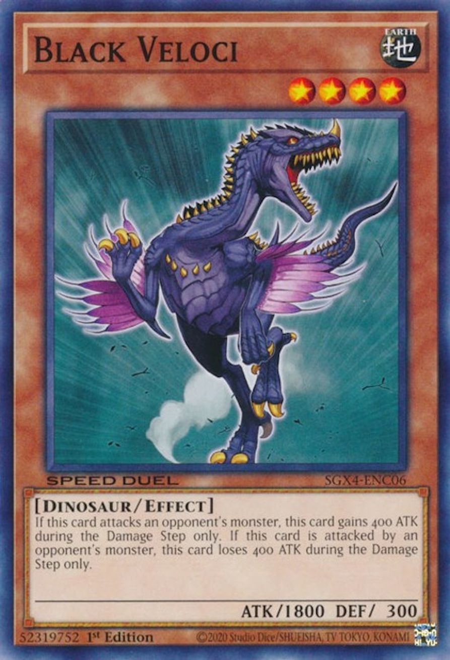 Black Veloci Speed Duel GX Midterm Destruction YuGiOh