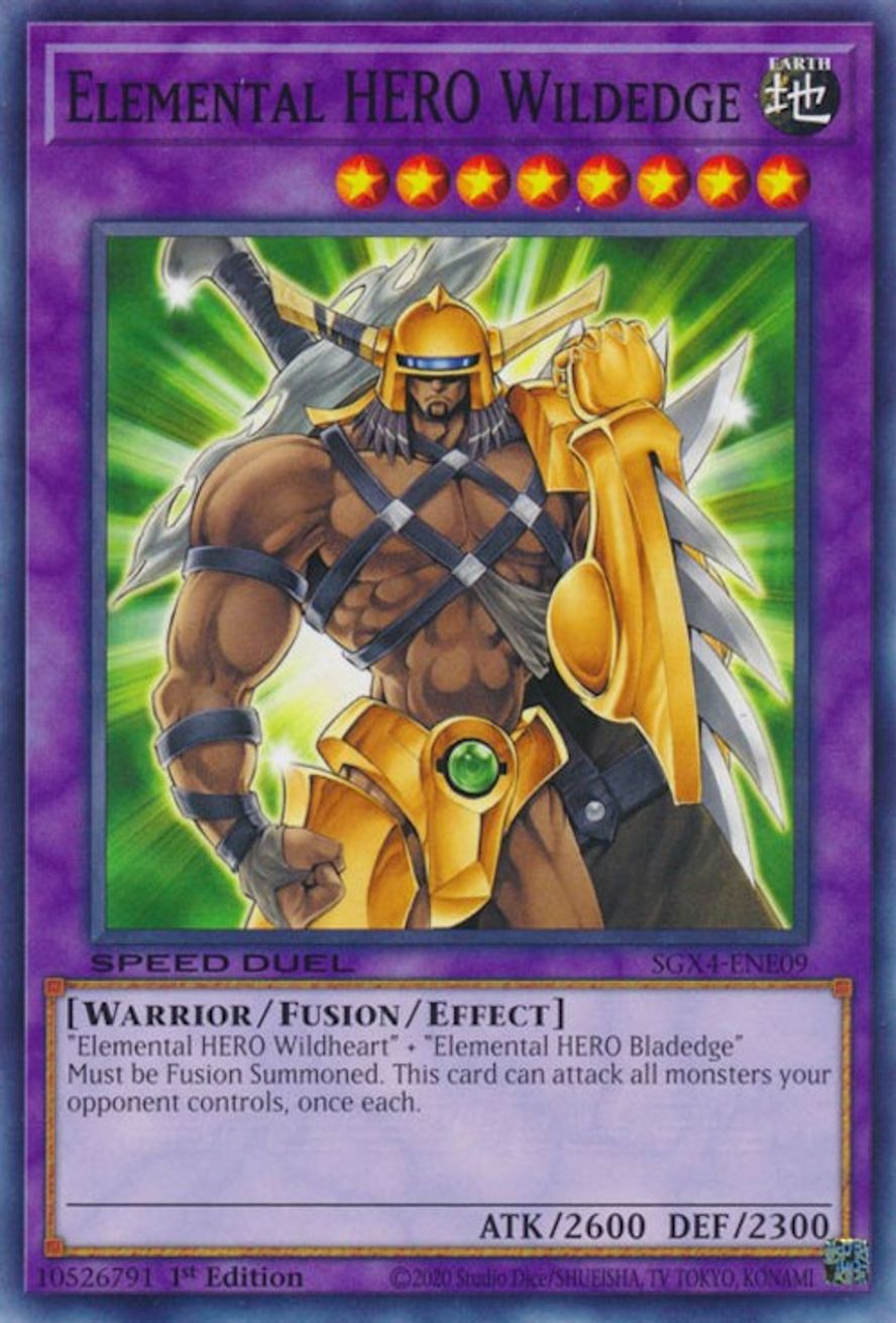 Elemental HERO Wildedge Speed Duel GX Midterm Destruction YuGiOh