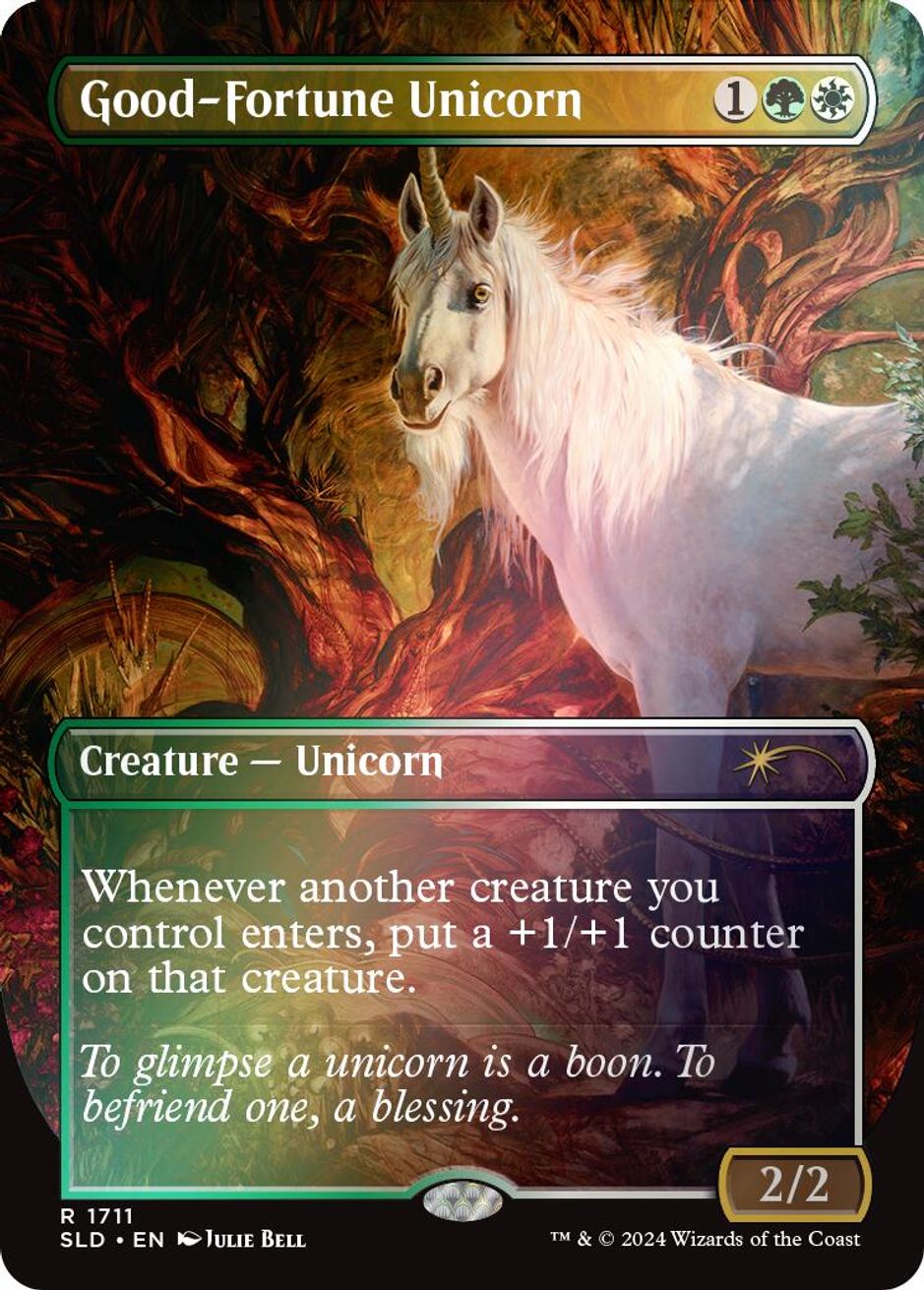 GoodFortune Unicorn (Rainbow Foil) Secret Lair Drop Series Magic