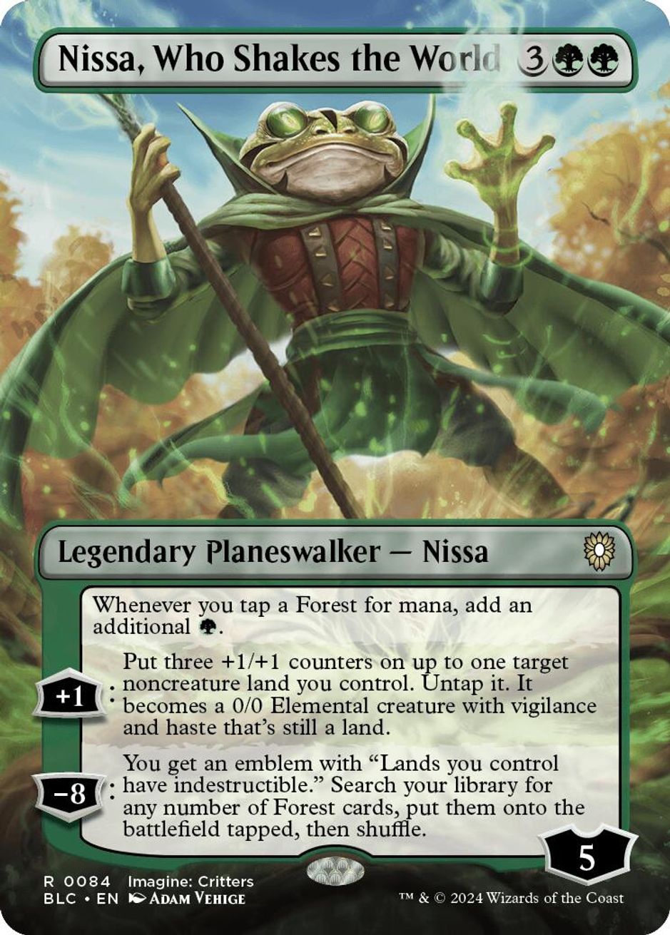 Nissa, Who Shakes the World (Borderless) - Commander: Bloomburrow ...